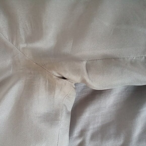 Eileen Fisher Petite Taupe Ripple Bindu Silk Jacket - Picture 5 of 9